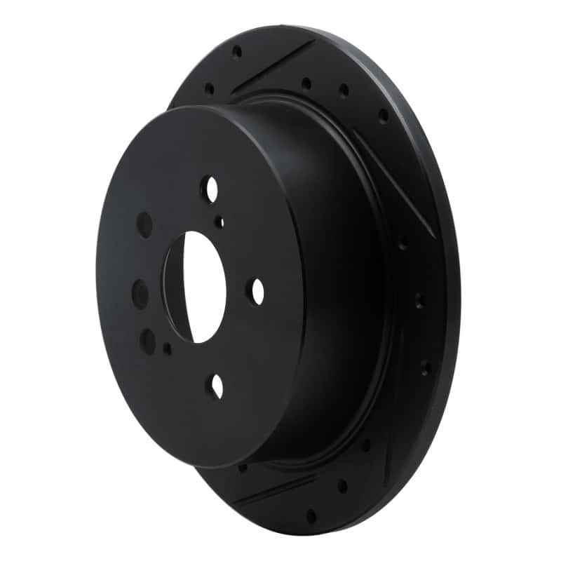 R1 Concepts — R1 04-10 Toyota SIENNA Rear Left Drilled & Slotted Black Brake Rotor
R1 Brake Rotor Drill - view 2