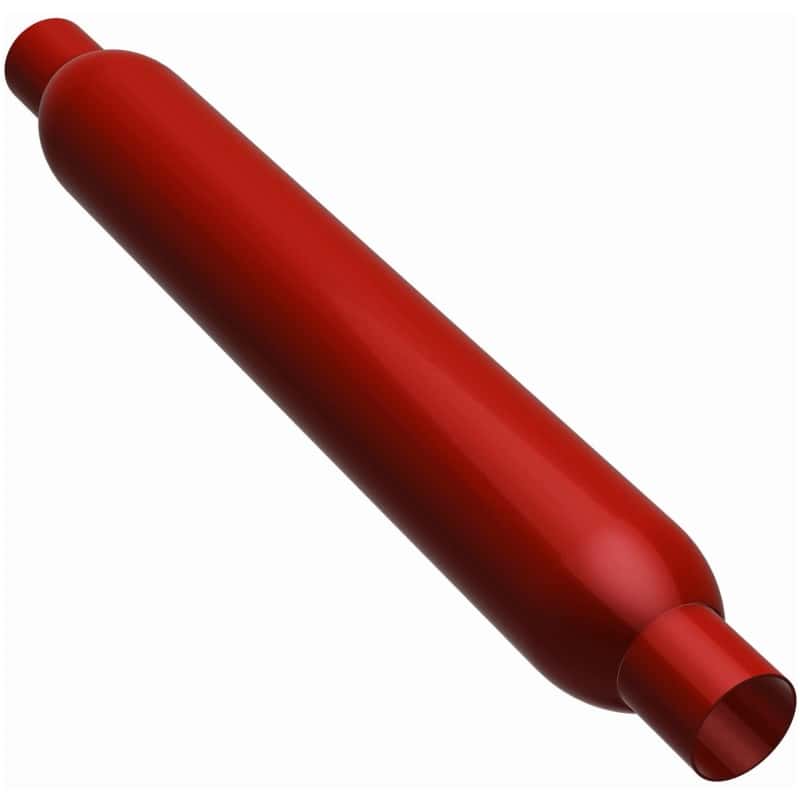 Magnaflow — MagnaFlow Muffler Red Pack Series Glasspack 3.5in Rd 26in Body Length 2.25in/2.25in Inlet/Outlet
Glasspack - view 3