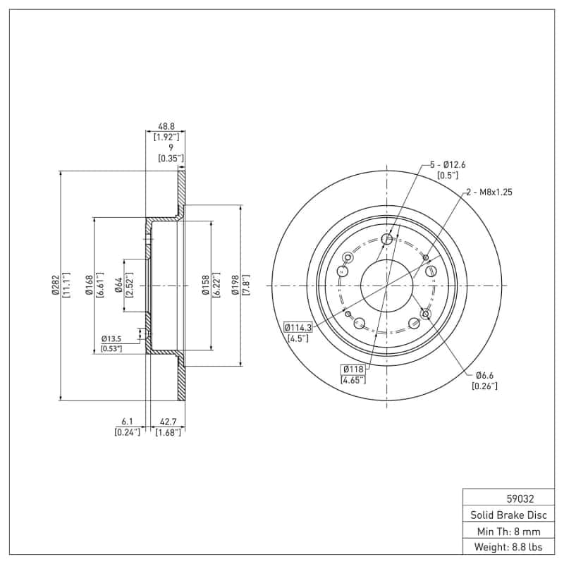 DFC — DFC 05-22 Acura TSX Rear Brake Rotor
DFC Brake Rotor - view 2
