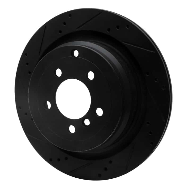 R1 Concepts — R1 06-12 Land Rover Range Rover Rear Left Drilled & Slotted Black Brake Rotor
R1 Brake Rotor Drill - view 2
