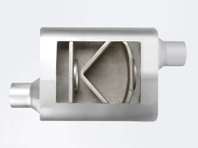 aFe — aFe Scorpion Replacement Alum Steel Muffler 2-1/2in In/Out Baffled Offset/Offset 13inL x10inW x4inH
MACH ForceXp Muffler - view 4