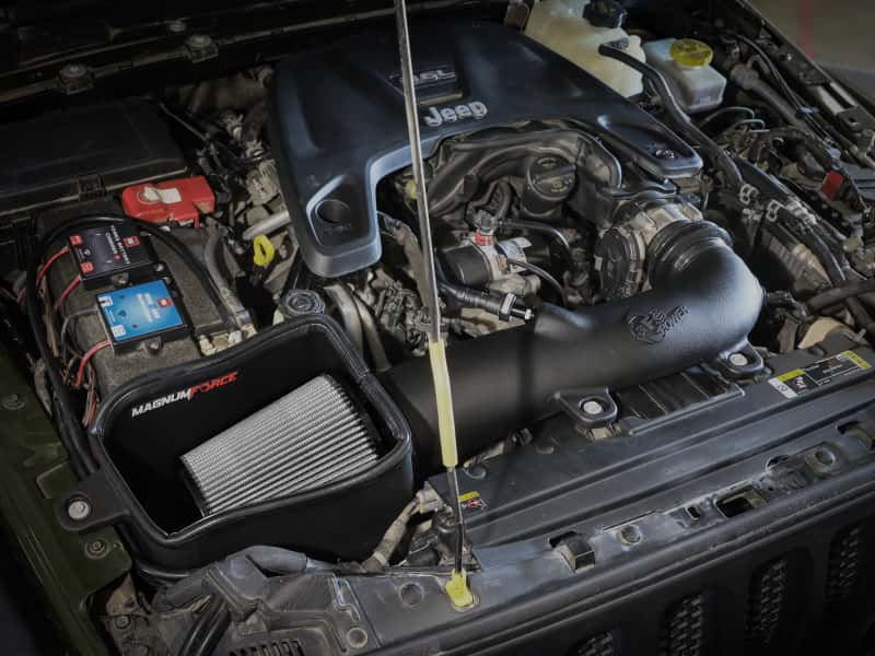 aFe — aFe Magnum FORCE Stage-2 Pro Dry S Cold Air Intake System Jeep Wrangler (JL) 18-23 V6-3.6L
Magnum FORCE Intake - view 8