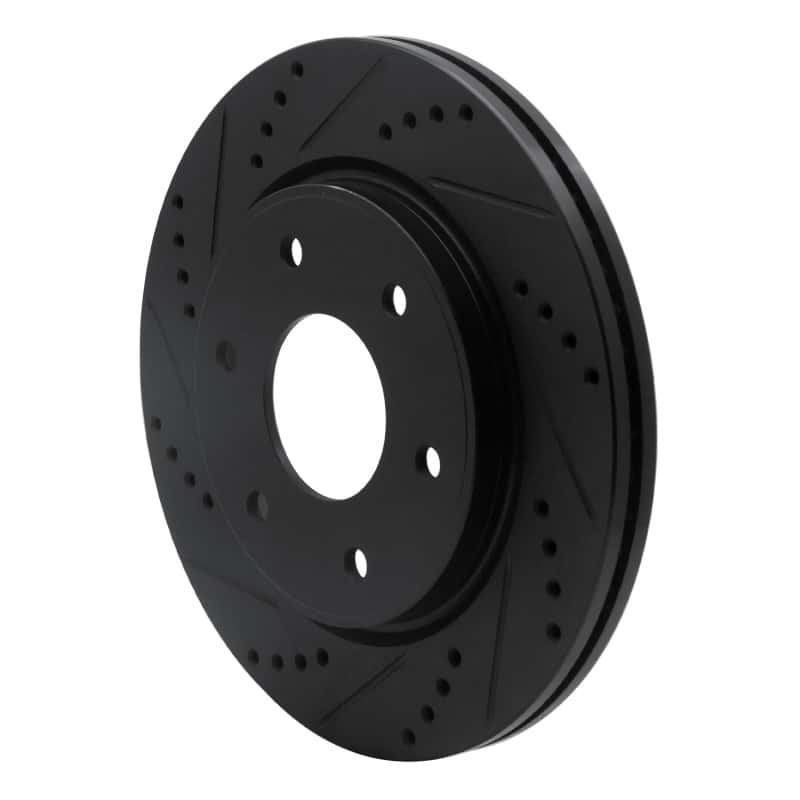R1 Concepts — R1 05-07 Infiniti QX56 Front Left Drilled & Slotted Black Brake Rotor
R1 Brake Rotor Drill - view 2