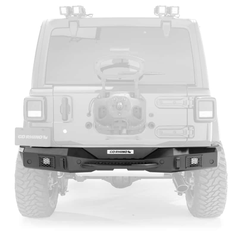 Go Rhino — Go Rhino 07-18 Jeep Wrangler JK/JKU Rockline Rear Full Width Bumper
Rockline Bumper (R) - view 1