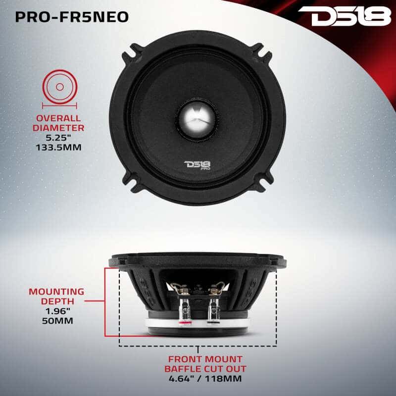 DS18 — DS18 5.25 200 Watts RMS 4 ohm Neodymium Full Range Loudspeaker - view 3