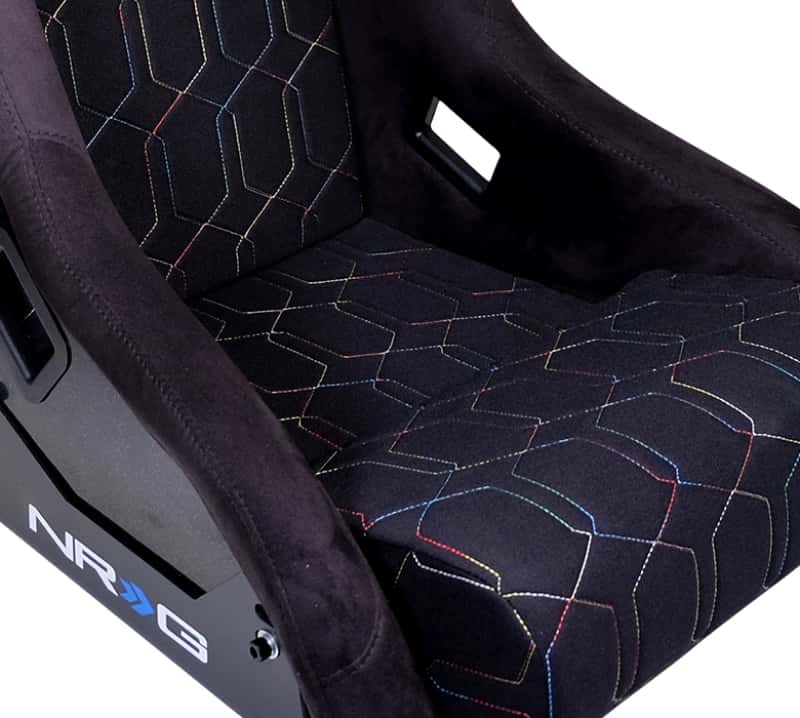 NRG — NRG FRP Bucket Seat (Black w/ Multi Color Geometric Pattern) - Large - view 6