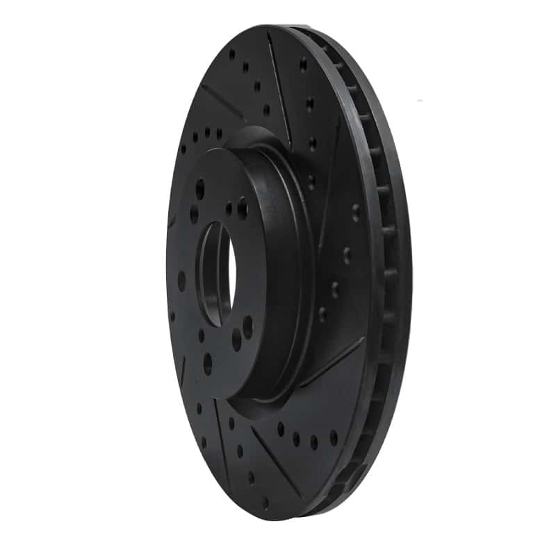 R1 Concepts — R1 06-14 Honda Ridgeline Rear Right Drilled & Slotted Black Brake Rotor
R1 Brake Rotor Drill - view 2