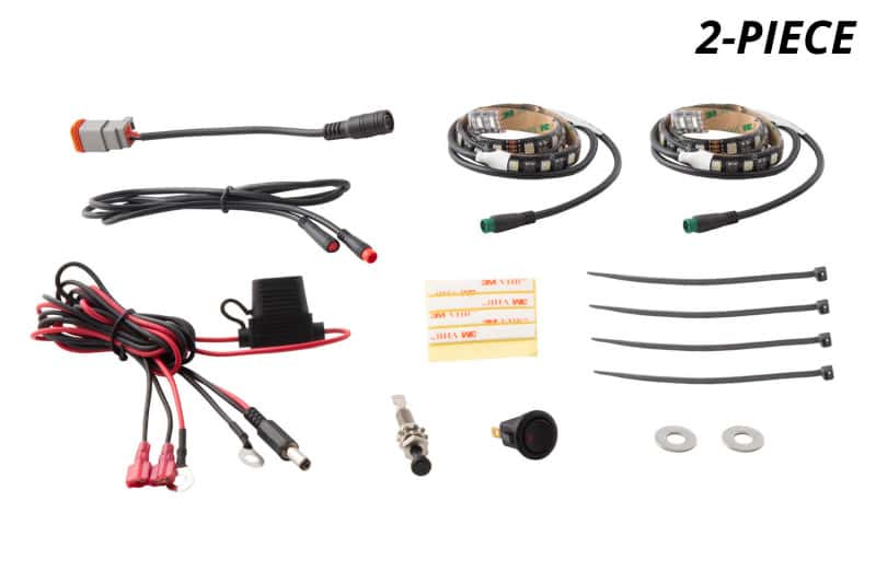 Diode Dynamics — Diode Dynamics RGBW Engine Bay Strip Kit 2pc Multicolor - view 8