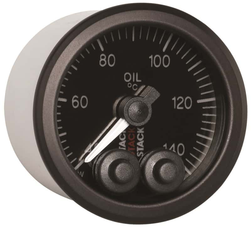 AutoMeter — Autometer Stack 52mm 40-140 Deg C 1/8in NPTF Male Pro-Control Oil Temp Gauge - Black
Ga OilT PC Blk 140C - view 4