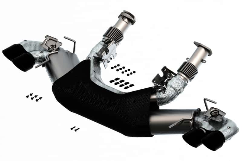 Borla — Borla 2020 Chevrolet Corvette C8 6.2L S-Type Exhaust System Dual Round Rolled A/C Black Chrome Tips
Cat-Back System - view 1