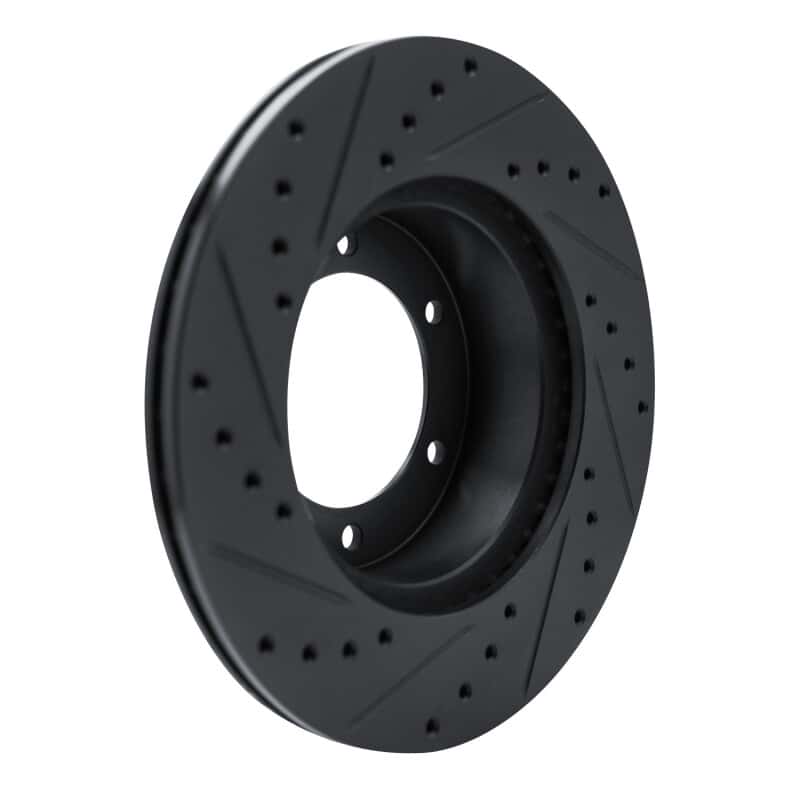R1 Concepts — R1 1986-1995 Toyota 4Runner Front Right Drilled & Slotted Black Brake Rotor
R1 Brake Rotor Drill - view 4
