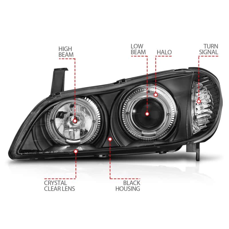 ANZO — ANZO 2000-2004 Infiniti I30 Projector Headlights w/ Halo Black
Head Light Set
HdLtSet - view 5