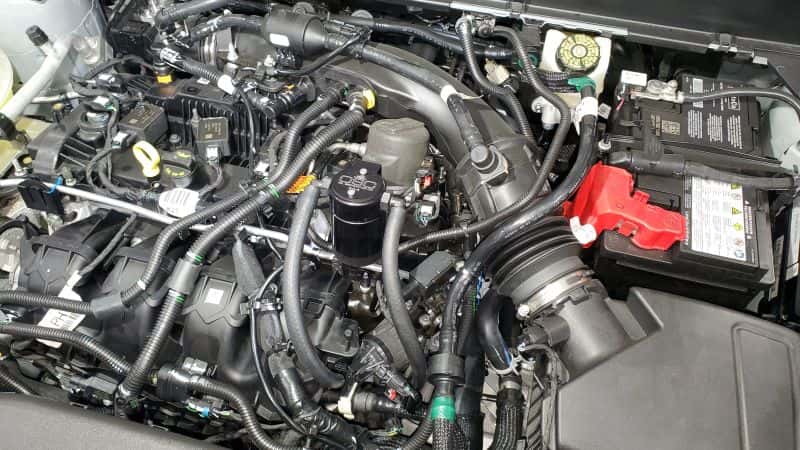 J&L — J&L 19-24 Ford/Lincoln SUV & Trucks w 2.0 EcoBoost Driver Side Oil Separator 3.0 - Black Ano
Oil Separator - view 2