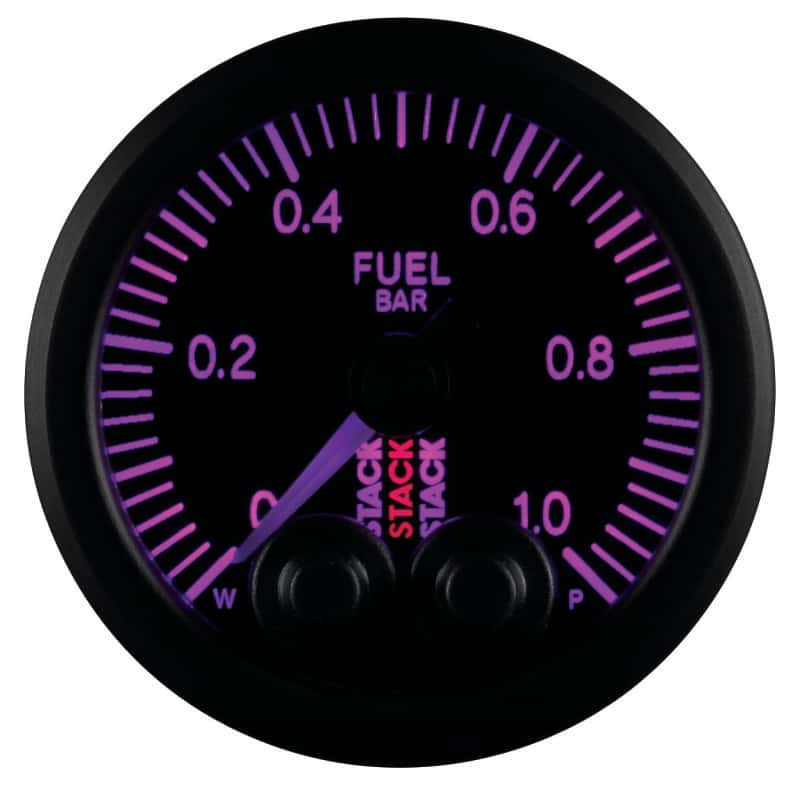 AutoMeter — Autometer Stack 52mm 0-1 Bar M10 Male Pro-Control Fuel Pressure Gauge - Black
Ga FuelP PC Blk 1Bar - view 8