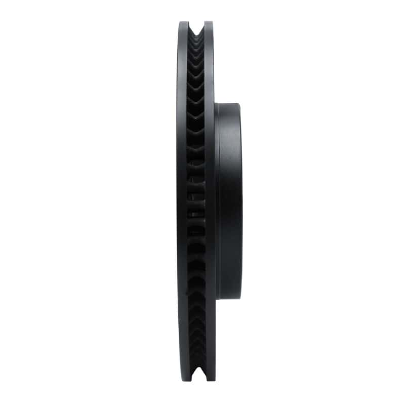 R1 Concepts — R1 18-25 Lexus UX250h Front Right Drilled & Slotted Black Brake Rotor - view 4