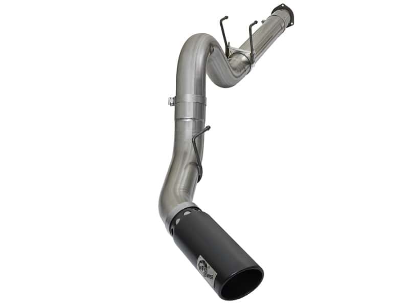 aFe — aFe Large Bore-HD 5in DPF Back 409 SS Exhaust System w/Black Tip 2017 Ford Diesel Trucks V8 6.7L(td)
DPF-Back Exhaust - view 1