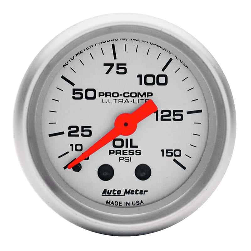 AutoMeter — Autometer Ultra-Lite 52mm 0-150 PSI Mechanical Oil Pressure Gauge
2" OIL PRESS, 0-150 - view 2