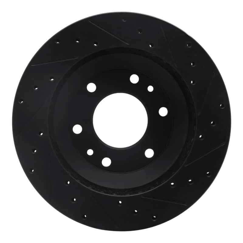 R1 Concepts — R1 02-05 Buick Rainier Front Left Drilled & Slotted Black Brake Rotor
R1 Brake Rotor Drill - view 5