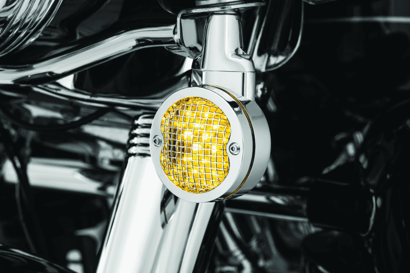 Kuryakyn — Kuryakyn Mesh Turn Signal Bezels 3-1/4in Chrome - view 2