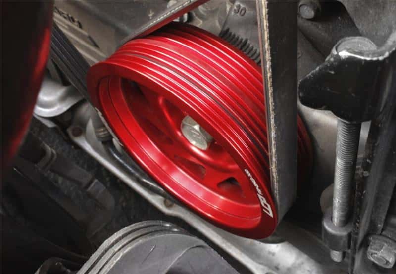 Perrin Performance — PERRIN 93-14 Subaru Impreza (Incl. 02-14 WRX) / 04-21 STI Lightened Crank Pulley - Red - view 6