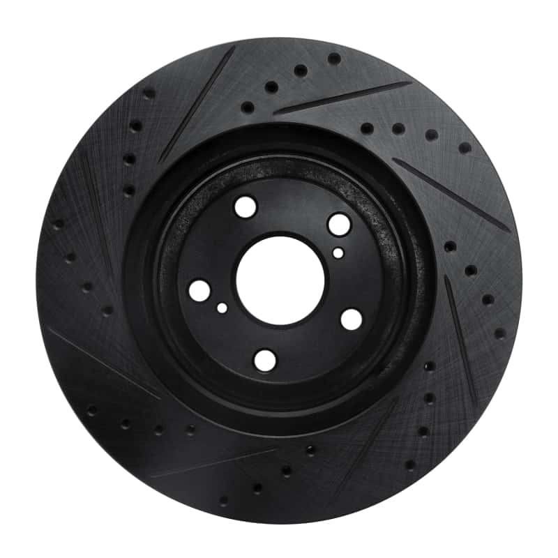 R1 Concepts — R1 04-09 Lexus RX350 Front Right Drilled & Slotted Black Brake Rotor
R1 Brake Rotor Drill - view 5