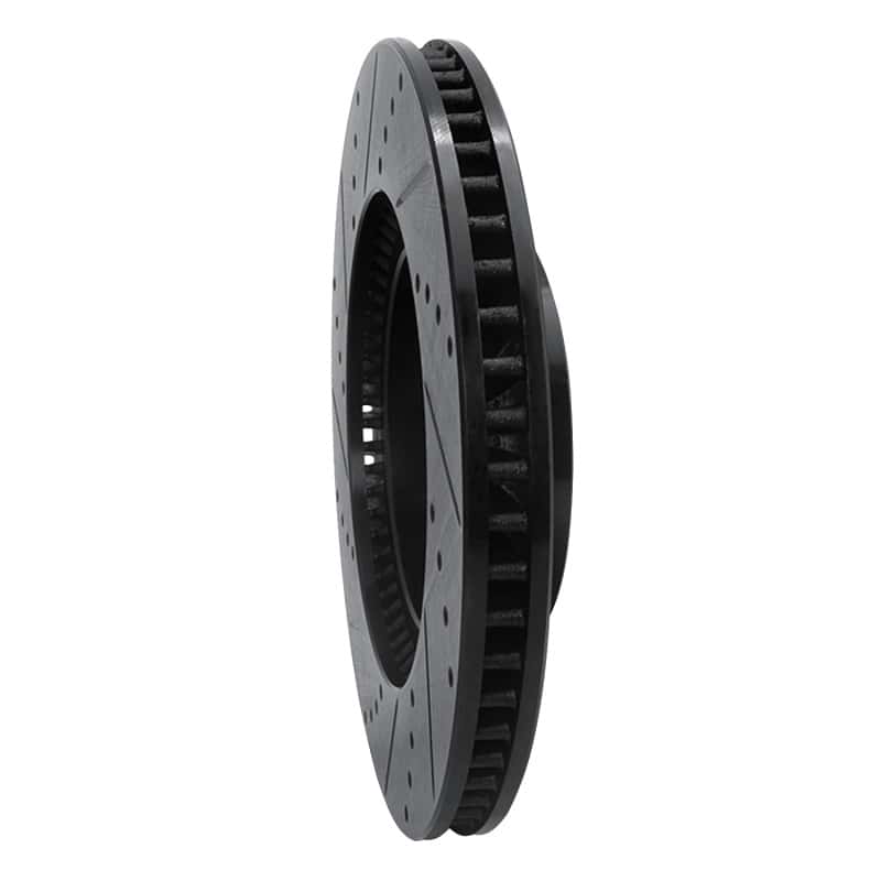 R1 Concepts — R1 07-23 Lexus LS460 Front Right Drilled & Slotted Black Brake Rotor
R1 Brake Rotor Drill - view 4