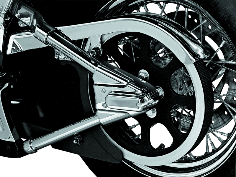 Kuryakyn — Kuryakyn Swingarm Cover Kit - Unlighted 00-07 Softail Models Chrome - view 2