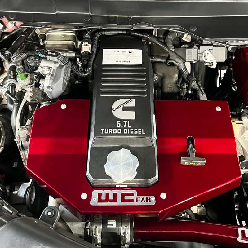 Wehrli — Wehrli 10-23 Cummins Fabricated Aluminum Engine Cover - Candy Red
Eng Cvr 10-24 CR - view 9