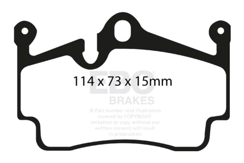 EBC — EBC 09-12 Porsche Boxster (Cast Iron Rotors only) 2.9 Bluestuff Rear Brake Pads
Disc Brake Pad - view 4