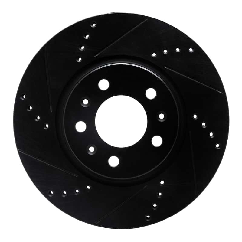 R1 Concepts — R1 06-10 Pontiac Solstice Front Left Drilled & Slotted Black Brake Rotor
R1 Brake Rotor Drill - view 1
