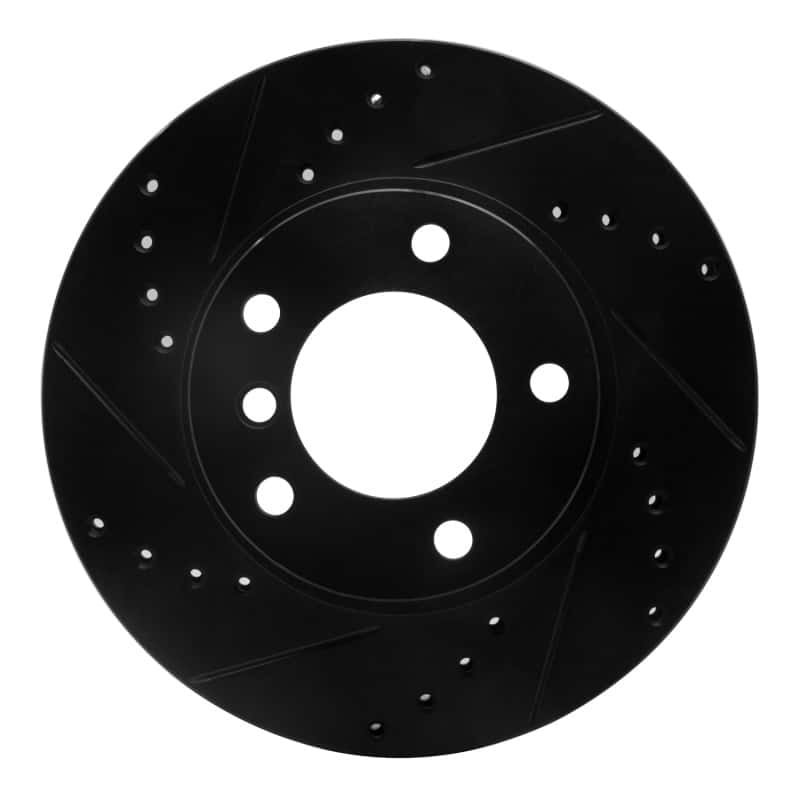 R1 Concepts — R1 91-06 BMW 325I (USA/Canada) Front Left Drilled & Slotted Black Brake Rotor
R1 Brake Rotor Drill - view 1