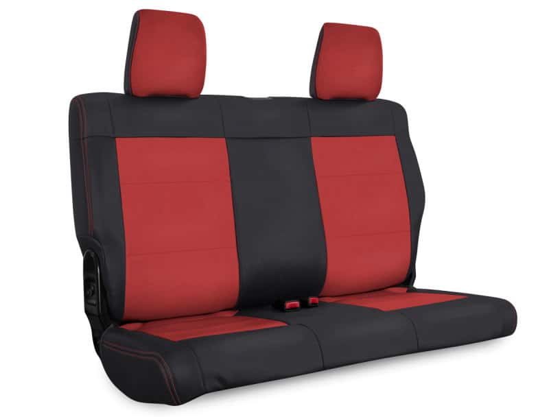 PRP Seats — PRP 07-10 Jeep Wrangler JK Rear Seat Covers/2 door - Black/Red
Seat Covers - view 1