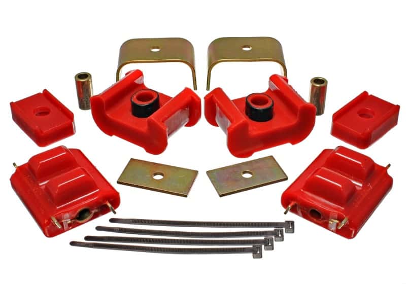 Energy Suspension — Energy Suspension 73-84 K5 Blazer 4WD Fullsize Red Complete Motor & Trans Mount Set Zinc Finish
Mtr/TransMntSet - view 2