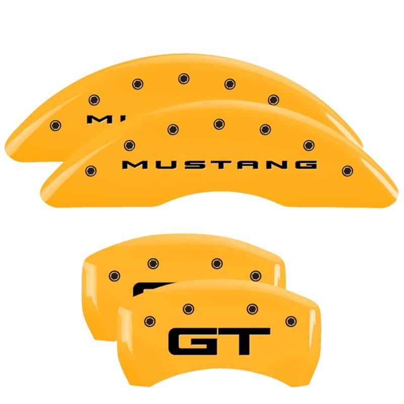 MGP — MGP 4 Caliper Covers Engraved Front 2015/Mustang Engraved Rear 2015/GT Yellow finish black ch
Caliper Covers - view 1