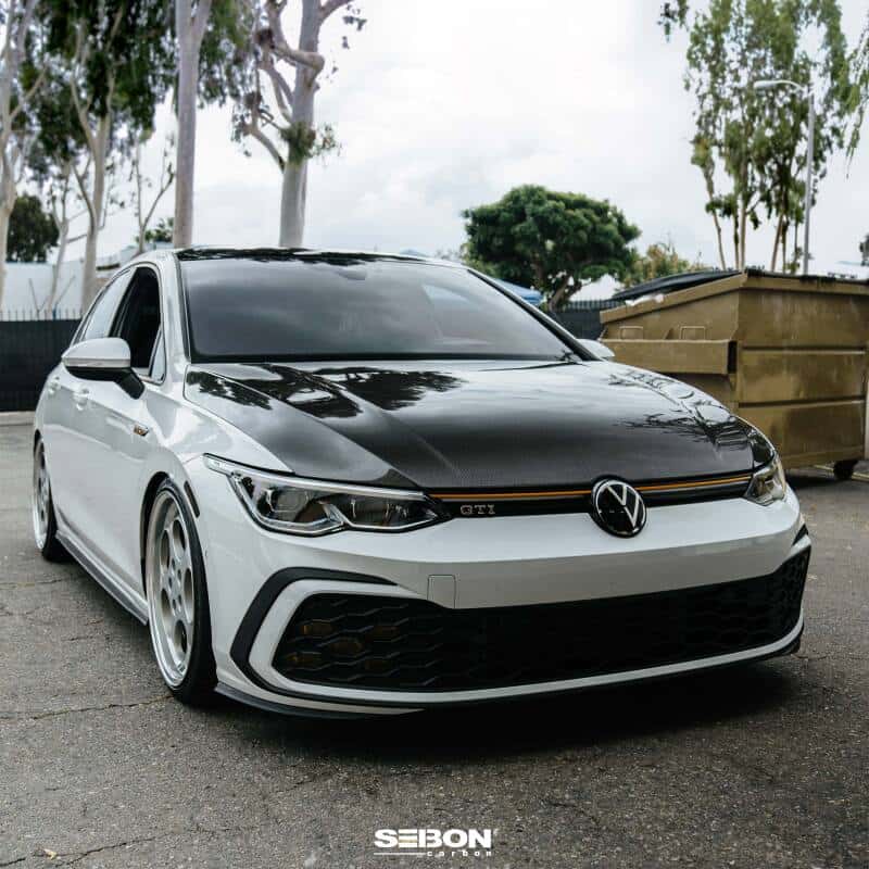 Seibon — Seibon 22-23 Volkswagen Golf GTI/R OEM Style Carbon Fiber Hood - view 6