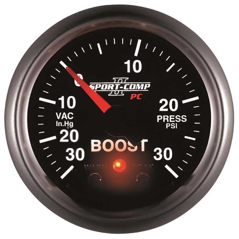 AutoMeter — Autometer Sport-Comp II 52mm 30 IN HG / 30 PSI Electronic Boost/Vacuum Gauge
2-1/16" BOOST-VAC, 3 - view 5