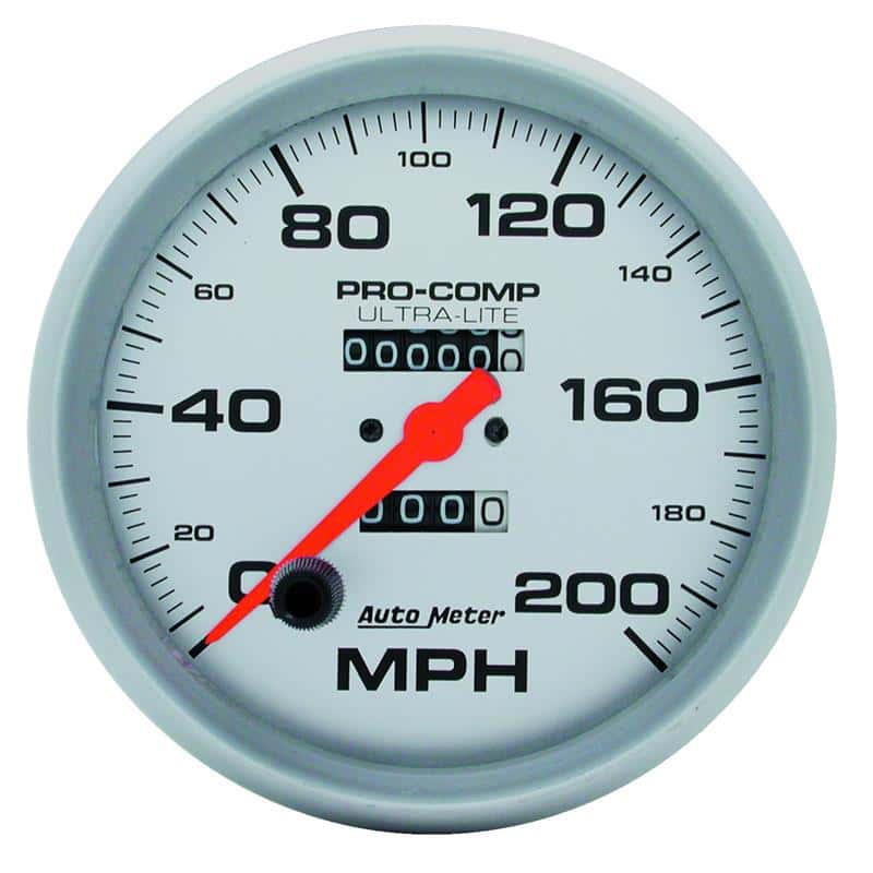 AutoMeter — Autometer Ultra-Lite 5 inch 200 MPH Mechanical In Dash Speedometer
5" SPEEDO, 200 MPH, - view 2