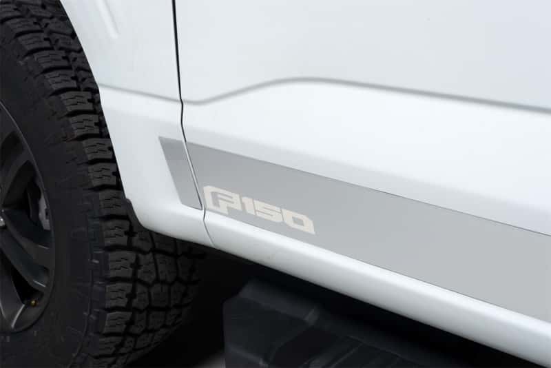 Putco — Putco 2021 Ford F-150 Super Cab 8ft Long Box Ford Licensed SS Rocker Panels (4.25in Tall 12pcs)
Rocker Panel Molding - view 1