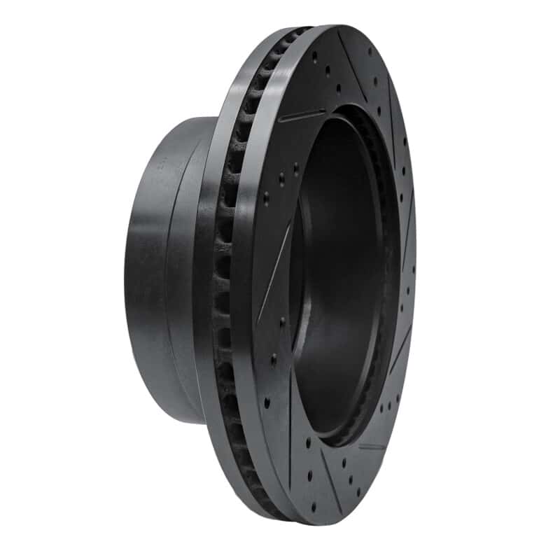 R1 Concepts — R1 11-22 Ford F-350 Super Duty 2WD Rear Left Drilled & Slotted Black Brake Rotor
R1 Brake Rotor Drill - view 4
