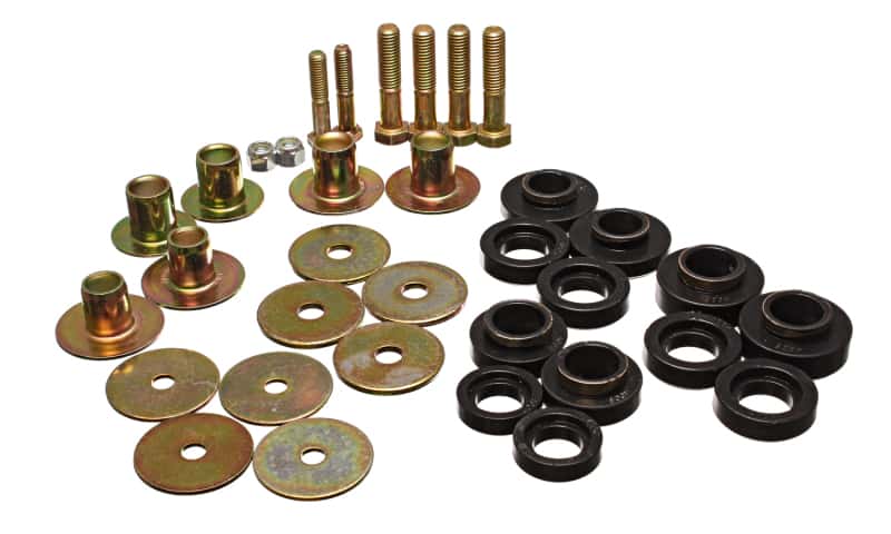 Energy Suspension — Energy Suspension 67-81 Camaro / 68-74 Nova/Chevy II / 67-75 Firebird/Trans AM Black Body(subframe)
BodyMntBshKt - view 3
