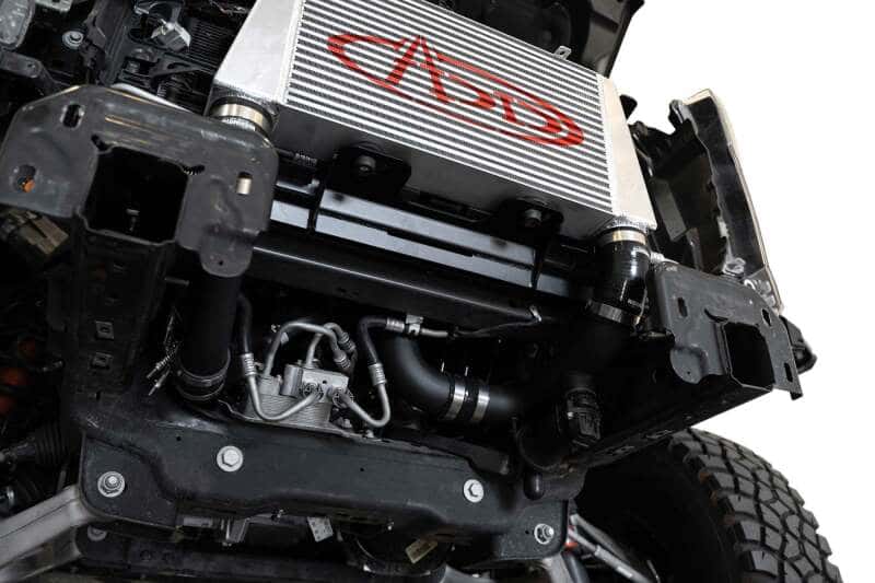 Addictive Desert Designs — Addictive Desert Designs 17-18 Ford F-150 Raptor aFe Intercooler Upgrade Kit
TChrgrIcoolerMount - view 8