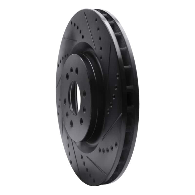 R1 Concepts — R1 04-11 Cadillac CTS Front Right Drilled & Slotted Black Brake Rotor
R1 Brake Rotor Drill - view 2