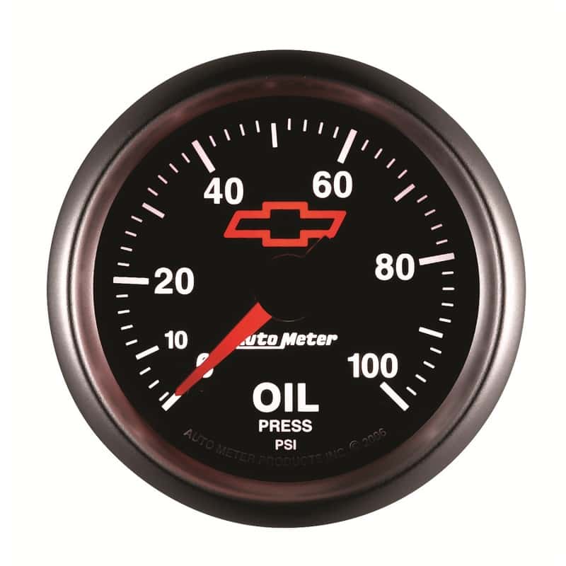 AutoMeter — Autometer GM Bowtie Black 2-1/16in 0-100 PSI Oil Pressure - Stepper Motor
2-1/16" OIL PRESS, 0 - view 8
