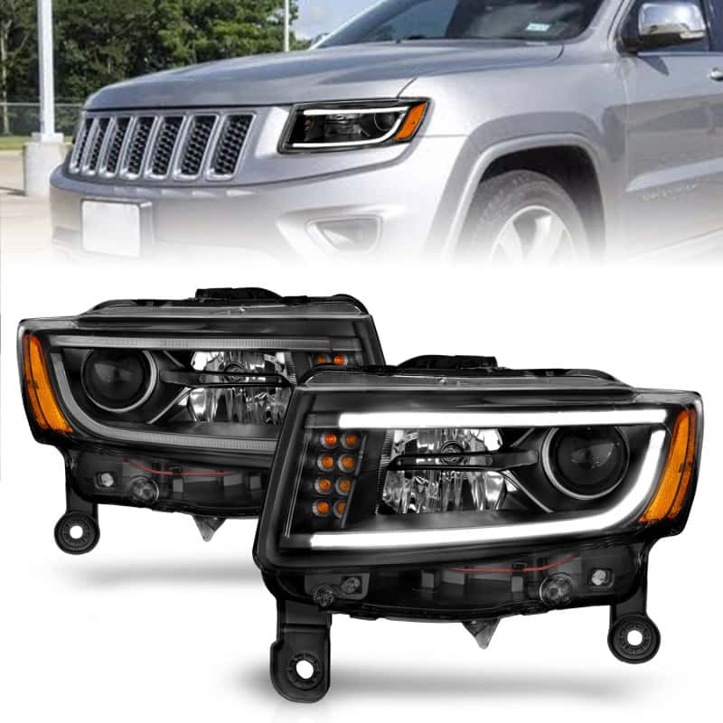 ANZO — ANZO 2014-2015 Jeep Grand Cherokee Projector Headlights w/ Plank Style Design Black
Head Light Set
HdLtSet - view 1