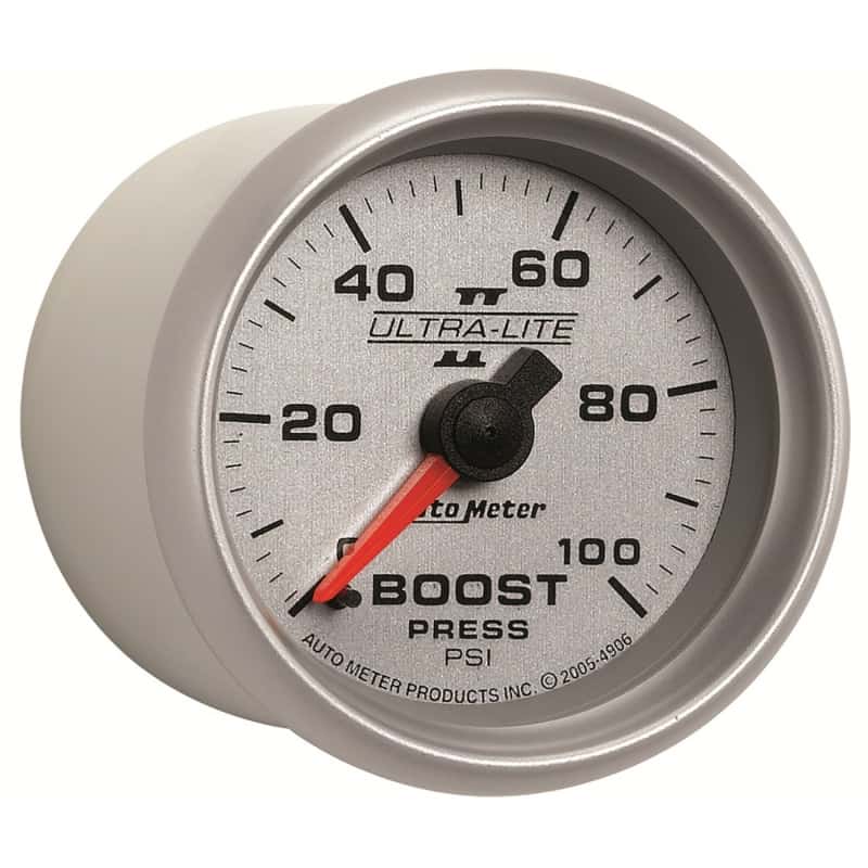 AutoMeter — Autometer Ultra-Lite II 52mm 0-100 PSI Mechanical Boost Gauge
2-1/16" BOOST, 0-100 - view 6