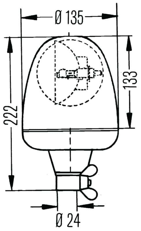 Hella — Hella Rotating Beacon H 12V Yellow Mgs12 2Rl - view 6