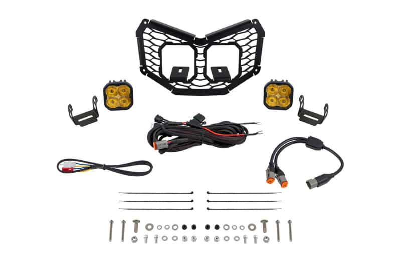 Diode Dynamics — Diode Dynamics 17-24 Can-Am Maverick X3 Stage Series LED Grille Kit - Pro Yellow Fog - view 1