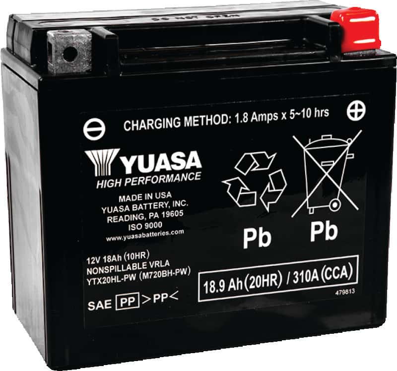 Yuasa Battery — Yuasa YTX20HL-PW Maintenance Free AGM 12-Volt Battery - view 1