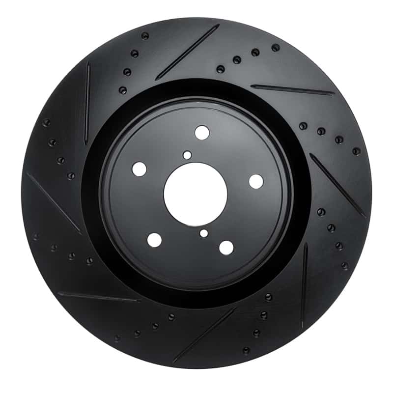 R1 Concepts — R1 18-25 Subaru WRX Front Left Drilled & Slotted Black Brake Rotor
R1 Brake Rotor Drill - view 1