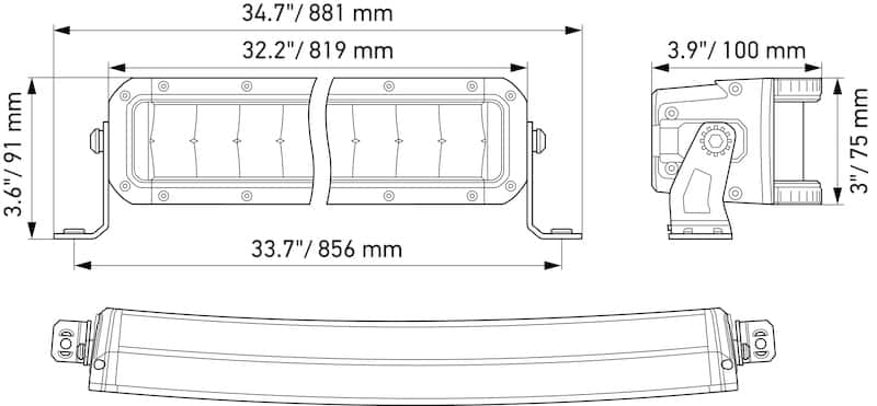 Hella — Hella Universal Black Magic 30in Tough Double Row Curved Light Bar - Spot & Flood Light
LEDLightBar - view 9